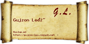 Gujzon Leó névjegykártya
